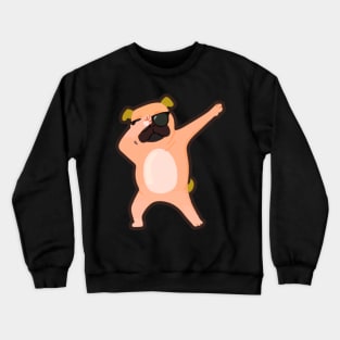 Dabbing Pug Crewneck Sweatshirt